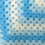 Granny Square Baby Blanket In Blue Ready To Ship